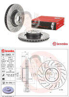 D09 C943 11 จานเบรค ล้อ F (ยี่ห้อ BREMBO) รุ่น HC Benz W220 S600 C215 S-Coupe 55AMG ปี2002-2005