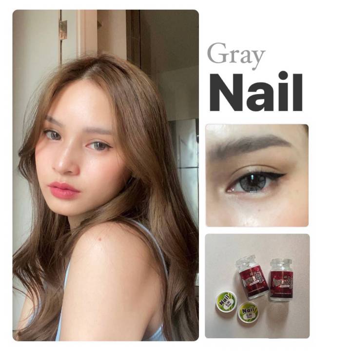 ขายดีที่1-มีค่าสายตา-lovelylens-nail-gray-brown-บิ๊กอาย-สุดปัง-คอนแทคเลนส์-รายเดือน-มีอย-แถมตลับฟรี-เลนส์นิ่ม-สวยปัง