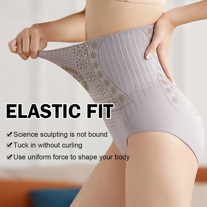 High-Waisted Body Shaper Slimming Shapewear Underwear Sculpting Tummy  Control Tuck and Hip Thong for Women