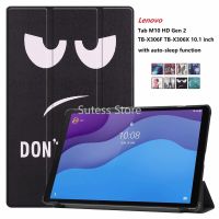 {Shell Superman Digital} Lenovo Tab M10 HD Gen 2 TB-X306F TB-X306X 10.1นิ้วฝาฝาพับหนังอัจฉริยะนอนหลับอัตโนมัติ Casing Tablet แม่เหล็ก