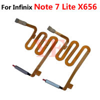 สำหรับ Infinix Note 8i 7 Lite ศูนย์8 X656 X683 X687หมายเหตุ10 X693เซ็นเซอร์ลายนิ้วมือกลับบ้านปุ่มเมนูที่สำคัญ F LEX สายเคเบิ้ล