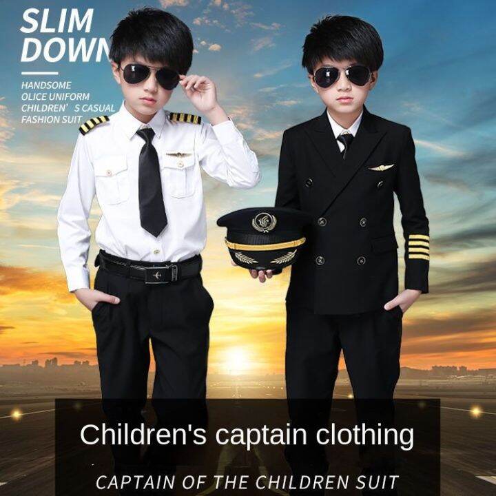 Children's clothing Air Force aviation pilot captain uniform Little boy ...