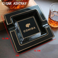 Cohiba Cigare Ashtray Ceramic Household Ciger Holder Gadgets 2 Slot Cigarr Ash Tray Smking Accessories