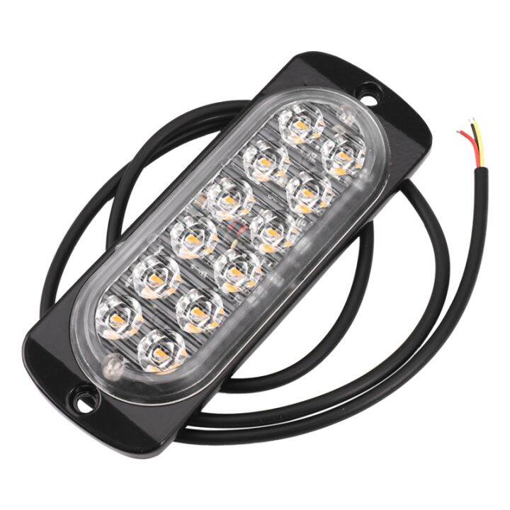 4-pcs-12-led-amber-flash-flashing-recovery-strobe-car-emergency-signal-led-orange-grill-breakdown-light-fog-light-beacon