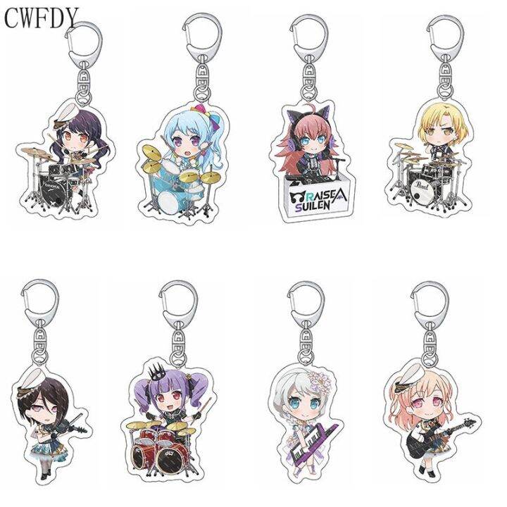 anime-bang-dream-acrylic-keychain-cartoon-figure-toyama-kasumi-hanazono-tae-ushigome-rimi-pendant-keyring-jewelry-for-girls-gift-key-chains