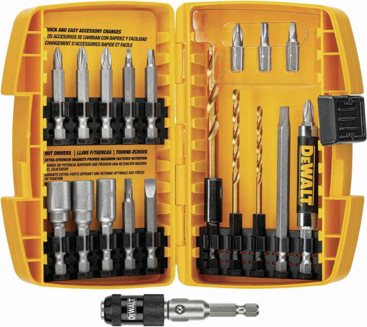 DEWALT Screwdriver Bit Set, Rapid Load, Tin, 20Piece (DW2503) Lazada PH