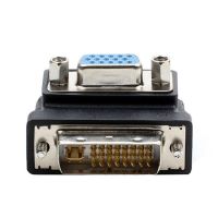 DVI-I 24+5 Male to VGA 15 Pin Fema 90 degree Right Angle Convertor Adapter 15 Pin VGA Socket to DVI Male Plug Adapters