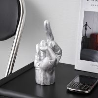 Nordic Creative Home Aesthetic Room Decor Personalized Middle Finger Statue Living Room Decorations Desk Figurines Ornament