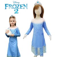 พร้อมส่ง ชุดเอลซ่า ชุดเจ้าหญิงเอลซ่า โฟรเซ่น ภาค 2 ชุดเดรส+เลกกิ้ง [2 ชิ้น] Elsa Frozen 2 Blue Dress+Legging [2 piece]