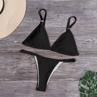 【JH】 New Trend Mirco Sets Tie Side G-String Thong Swimsuit Female Bandage Bathing Swimwear 2023