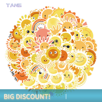 ?【Lowest price】TANG สติกเกอร์รูปการ์ตูนดวงอาทิตย์50ชิ้นสวยงามวันแดดออกสติ๊กเกอร์ศิลปะสำหรับติดแล็ปท็อปกีตาร์โทรศัพท์กราฟฟิตีสติ๊กเกอร์ของเล่นสำหรับเด็ก