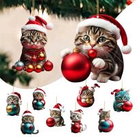 Cartoon Cute Cat 2023 Christmas Ornaments Hanging Decoration Gift Christmas Hanging Tree Personalized Pendant Party Supplies Christmas Ornaments