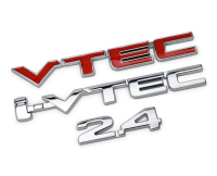 ราคาต่อ 1 ชิ้น โลโลก้ ตัวอักษร ติดด้านหลัง ฮอนด้า Honda Letter VTEC I-VTEC 2.4 Metal Car Body Sticker Auto Rear Emblem Badge