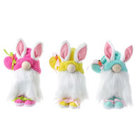 Long Ears Faceless Doll Dwarf Cute Rabbit Gnomes Ornaments Figurines Kids Toy Gifts Holiday Home