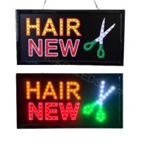 LED Sign "HAIR NEW" #ป้ายไฟประดับร้าน #ป้ายไฟLEDสำเร็จรูป #ป้ายLEDประหยัดไฟ ป้ายไฟ AC220V เพิ่มความโดดเด่น สีสัน สวยงาม ขนาด 25x48x2cm