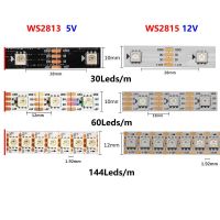 DC 5V WS2813 12V WS2815 (WS2812B updated) RGB LED Pixels Strip Light 30/60/144 Leds/m Individually Addressable LED Dual-Signal LED Strip Lighting