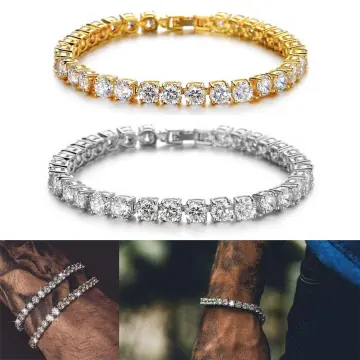 Mens gold diamond hot sale bracelet for sale