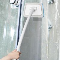 ✿┇ Long Handle Wall Tile Cleaning Brush Bathroom Carpet Sponge Brush Window Car Cleaner Bathtub Scrubber Rotating Toilet Brush VC