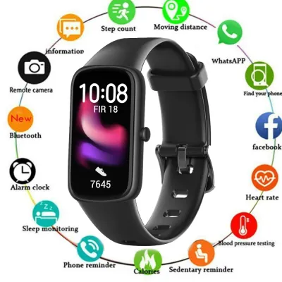 1.47 Slim Women Smart Bracelet Watch Continuous Heart Rate Blood Oxygen Smartwatch Smart Watch Original pk Xiaomi Mi Band 7 8