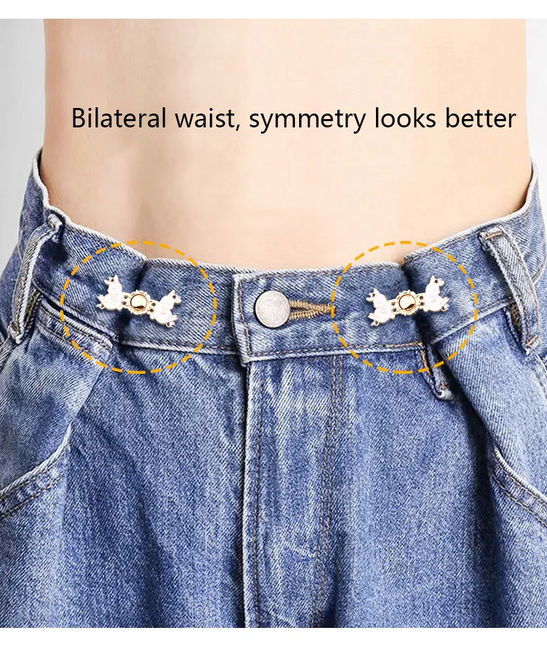 Waist Button Jeans Waist Large Change Small Adjustable Nail-Free Skirt  Waist Artifact Tighten Fixed Button | Lazada