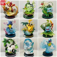 Hot Pokemon อะนิเมะ Bikachu Charizard Squirtle Bulbasaur Vulpix ฉากรุ่นตุ๊กตาของเล่น PVC Collection ตุ๊กตา