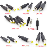 2/10x DC Male Jack Power Plug Connector Adapter 3.5x1.35mm 4.0x1.7mm 4.8x1.7mm 5.5x2.1mm 2.5 Male jack Socket Adaptor audio CCTV YB8