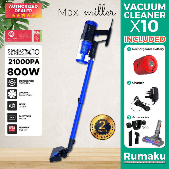 MAX + Miller Vacuum Cleaner 800W MAX XION Series X10 Handheld Vacuum