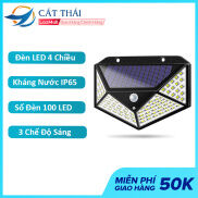 Đèn năng lượng mặt trời 100 LED siêu sáng, cảm biến chuyển động