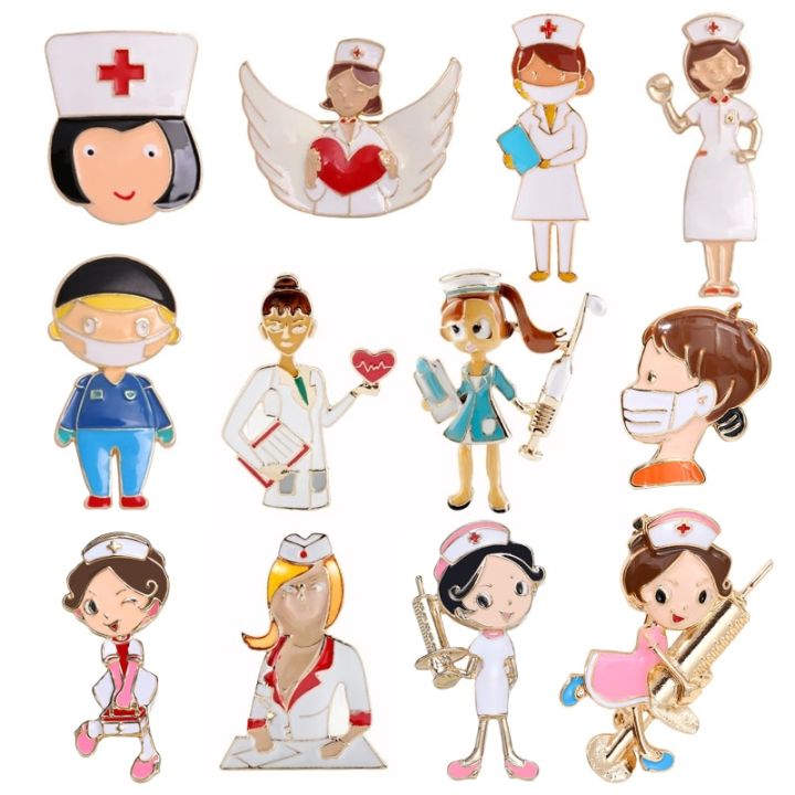 lovely-nurse-doctor-brooches-cute-enamel-pins-hospital-medical-badge-lapel-pins-jewelry-metal-gift-accessories-for-doctor-nurse