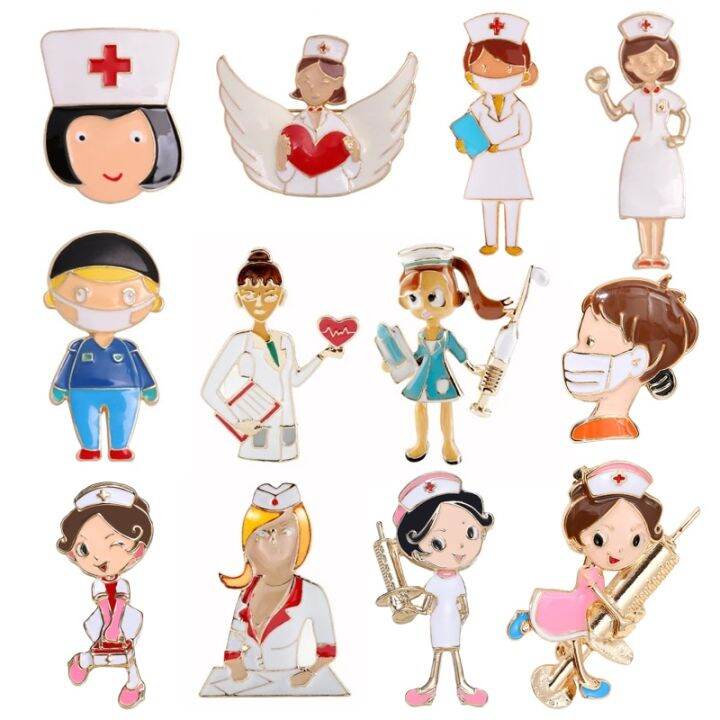 lovely-nurse-doctor-brooches-cute-enamel-pins-hospital-medical-badge-lapel-pins-jewelry-metal-gift-accessories-for-doctor-nurse