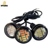 ไฟอลูมิเนียมหลากสีสำหรับวิ่งกลางวันไฟสำรองไฟท้าย RP5BRD ไฟ12SMD ไฟตาเหยี่ยวสัญญาณเลี้ยว LED โคมไฟป้ายทะเบียนรถ