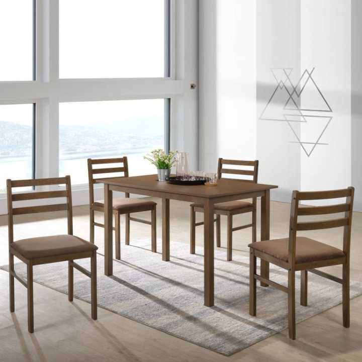 [FREE DELIVERY & ASSEMBLY] DHEP HARA 4 SEATER DINING SET SOLID WOOD