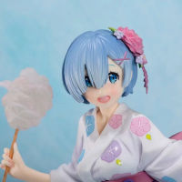 Re:Zero Rem (Summer Festival Kimono Yukata Ver.) เทศกาลฤดูร้อน กิโมโน ยูกาตะ with Cotton Candy Goldfish สายไหม ปลาทอง รีเซทชีวิต ฝ่าวิกฤติต่างโลก Anime Re:Life in a Different World from Zero ตุ๊กตาฟิกเกอร์ Figure