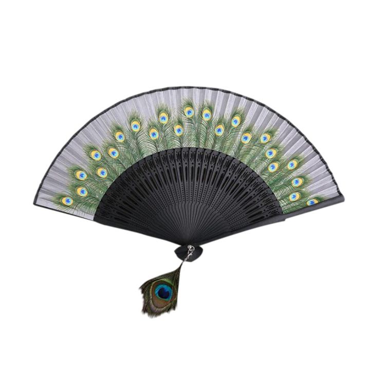 huangu83744 NEW Chinese Style Hand Held Fan Bamboo Paper Folding Fan Party  Wedding Decor Fan Folding Fans Dance Wedding Party Favor веер