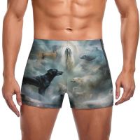 Dog Swimming Trunks Mystical Realms Beach Push Up Swim Shorts Trending Stay-in-Shape Male Briefs Swimwear