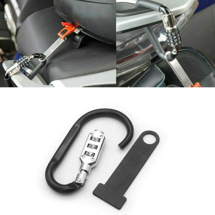 Motorcycle Helmet Lock Anti-Theft Open Face Helmet Lock Fastener + T ...