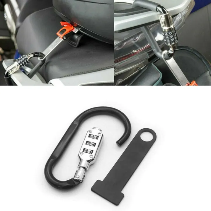 Motorcycle Helmet Lock AntiTheft Open Face Helmet Lock Fastener + T