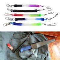 【VV】 1PC Clasp Keychain Stretchy Coil Keyring Rope Cord Hooks Lanyard