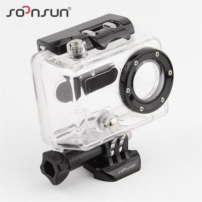 【original】 SOONSUN เคสกระเป๋ากล้องกันน้ำ35ม.,เคสกันน้ำสำหรับการดำน้ำใต้น้ำสำหรับฮีโร่2สำหรับ Go Pro อุปกรณ์เสริมเคส Hero2