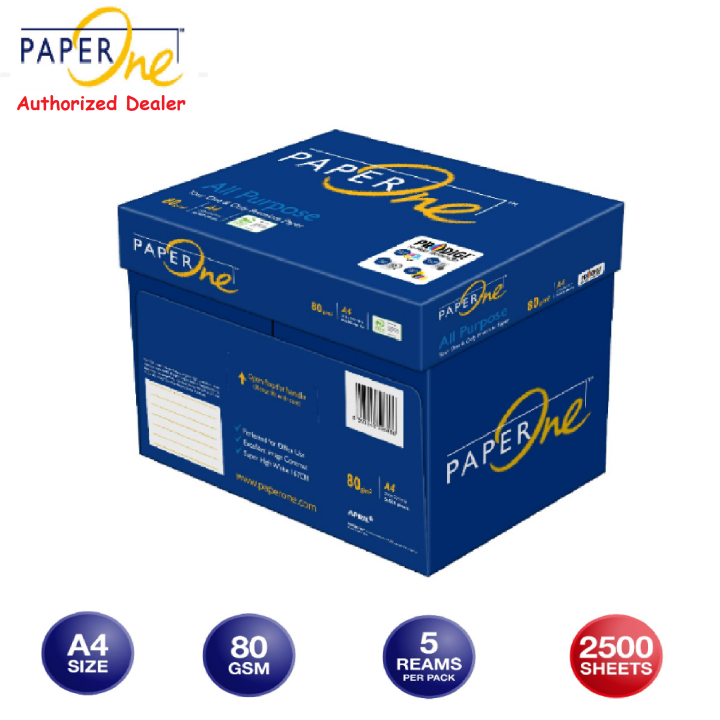Paperone A4 80gsm All Purpose 2500 Sheets Per Box 1 Box X 5 Reams Lazada 0954