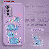 Jinsouwe เคสสำหรับ Vivo V23E 5G,เคสลายการ์ตูนผิวสัมผัสบางปกหนัง PU น่ารัก