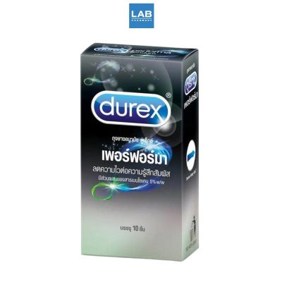 *[ซื้อ 1 แถม 1]Durex Performa บรรจุ 10 ชิ้นต่อกล่อง - ถุงยางอนามัยรุ่นลดความไวของความรู้สึก ขนาด 52.5 มม.