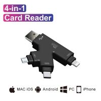 4In 1การ์ดรีดเดอร์ Usb-C อะแดปเตอร์ Microsd ไมโคร USB สำหรับ Ipad/ 7Plus 6S5s Macbook OTG TF ตัวอ่าน SD Type C