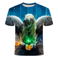 2023New T Shirt Men Fashion Summer Men/women T-shirt 3d Print T Shirt Angel Wing Tops T Shirt