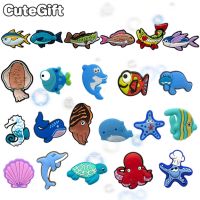 【CW】▲☁❁  1pcs Undersea Croc Charms for Jeans Shoe Decorations Accessories Pins Men Kids