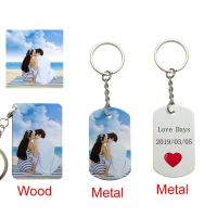 【CW】◑✿✱  Custom Color Photo Keychain Wedding Anniversary Picture Necklace Dog Tag 1-2 days Send Out