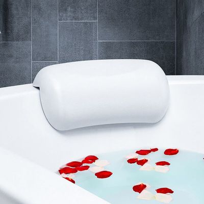 SPA Bath Pillow Non-slip Bathtub Headrest Soft Waterproof Bath Pillows with Suction Cups Easy To Clean Bathroom Accessories