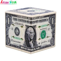 LS【ready Stock】3X3 Magic Cube Paper Money Pattern Printing Speed Cube Intellectual Development ของเล่นเพื่อการศึกษา1【cod】