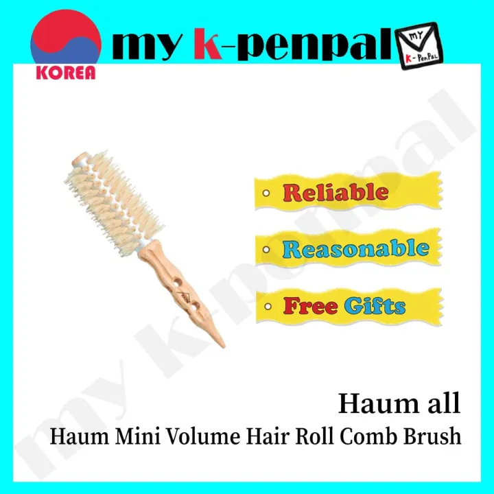 [haum all] Haum Front Hair Mini Roll Comb Brush 1EA / Korean Beauty