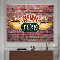 รายการทีวีคลาสสิกสำหรับเพื่อนๆ Central Perk ร้านกาแฟโปสเตอร์ผ้าใบวาดภาพศิลปะบนผนังสแกนดิเนเวียนสำหรับห้องนั่งเล่นตกแต่ง Cuadros